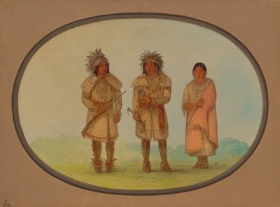 तीन पियोरिया भारतीय, 18611869। द्वारा जॉर्ज कैटलिन