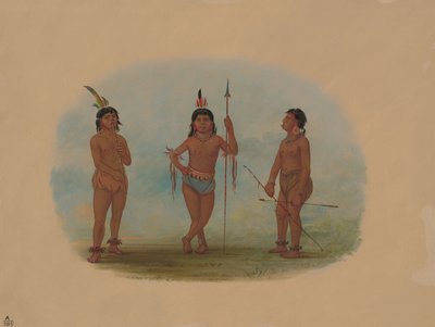 थ्री यंग टोबोस मेन, 18541869। द्वारा जॉर्ज कैटलिन