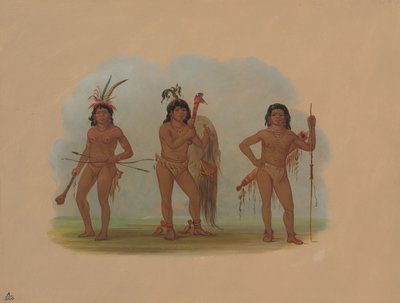 तीन ज़ुरुमती भारतीय, 18541869। द्वारा जॉर्ज कैटलिन
