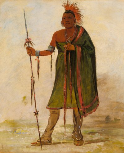 वाश-एम-पे-शी, मैडमैन, एक प्रतिष्ठित योद्धा, 1834। द्वारा जॉर्ज कैटलिन