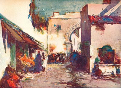 टैंगियर में स्ट्रीट ए सीन में, c1903 1903-1904 द्वारा जॉर्ज चार्ल्स हाईट