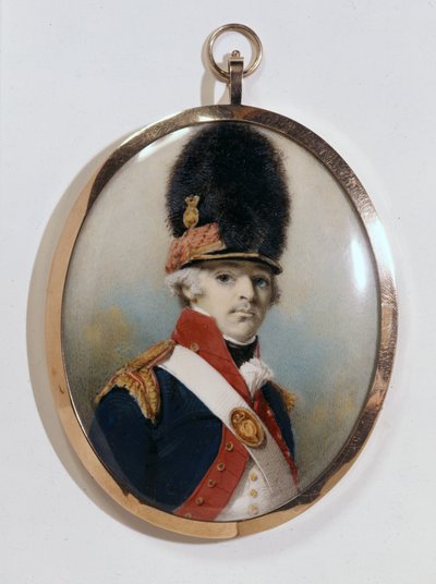 सैन्य वर्दी में 1 लॉर्ड ब्लूमफील्ड का लघुचित्र द्वारा George Chinnery
