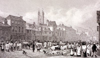 स्मिथफील्ड मार्केट, लंदन, c1830 द्वारा जॉर्ज कुक