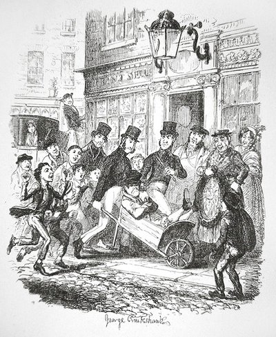 ए पिकपॉकेट इन कस्टडी, c.1835 (उत्कीर्णन) द्वारा जॉर्ज क्रूइशांक