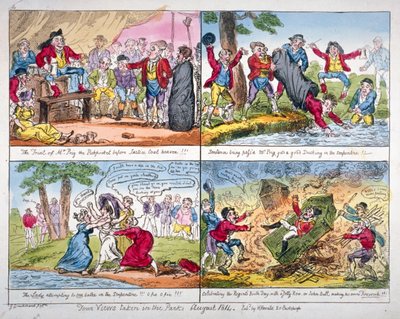 पार्कों में लिए गए चार दृश्य, 1814 द्वारा जॉर्ज क्रूइशांक