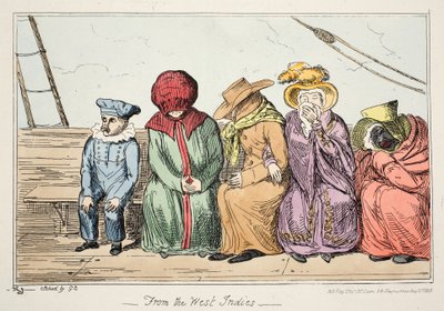 वेस्ट इंडीज से, पब। 1835 (हाथ के रंग का नक़्क़ाशी) द्वारा जॉर्ज क्रूइशांक
