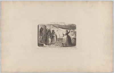 लॉजिंग की तलाश में, 1851, 1851। द्वारा जॉर्ज क्रूइशांक