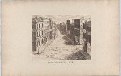मैनचेस्टर, 1851, 1851, 1851 में। द्वारा जॉर्ज क्रूइशांक