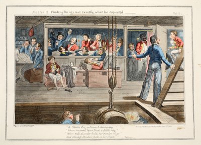 मास्टर बी, चीजों को ढूंढना वैसा नहीं, जिसकी उन्हें उम्मीद थी, पब। 1835 (हाथ के रंग का उत्कीर्णन) द्वारा जॉर्ज क्रूइशांक