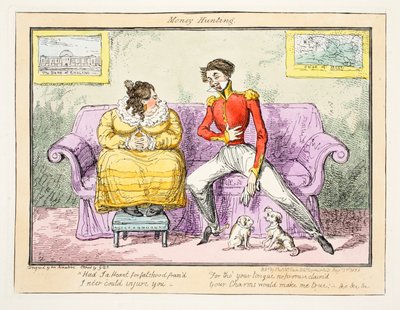 मनी हंटिंग, 1835 (हाथ से बने उत्कीर्णन) द्वारा जॉर्ज क्रूइशांक