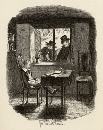 चार्ल्स डिकेंस (1812-70) 1838 के &39;द एडवेंचर्स ऑफ ऑलिवर ट्विस्ट&39; से भिक्षु और यहूदी, चैपमैन und हॉल, 1901 द्वारा प्रकाशित द्वारा जॉर्ज क्रूइशांक