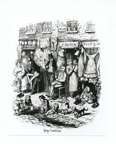 मोनमाउथ स्ट्रीट, c.1836 द्वारा जॉर्ज क्रूइशांक