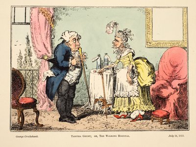 तबीता ग्रंट; या, द वाकिंग अस्पताल, पब। 1813 (हाथ के रंग का उत्कीर्णन) द्वारा जॉर्ज क्रूइशांक