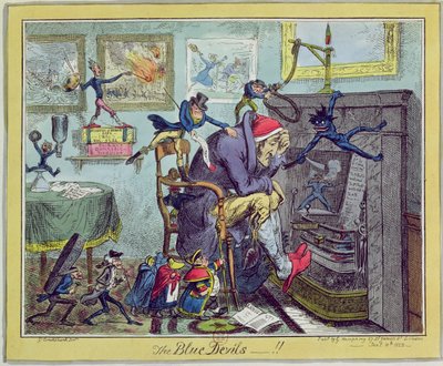 &39;द ब्लू डेविल्स! ’, हनाह हम्फ्री द्वारा प्रकाशित, 10 जनवरी 1823 द्वारा जॉर्ज क्रूइशांक