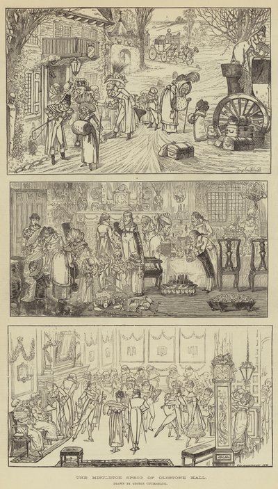 ओल्डस्टोन हॉल की मिस्टलेटो टहनी द्वारा George Cruikshank