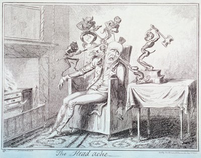 सिर में दर्द, 1835 द्वारा जॉर्ज क्रूइशांक
