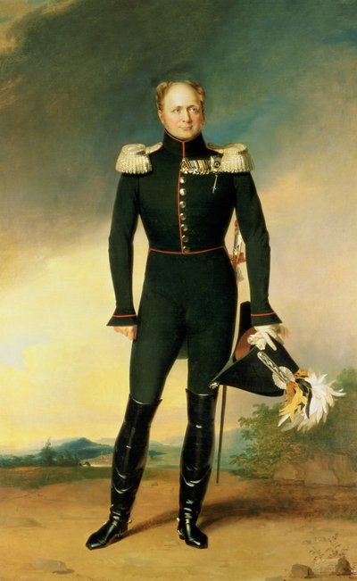 सम्राट अलेक्जेंडर I का पोर्ट्रेट (1777-1825) 1825 (कैनवास पर तेल) द्वारा जॉर्ज दाऊ