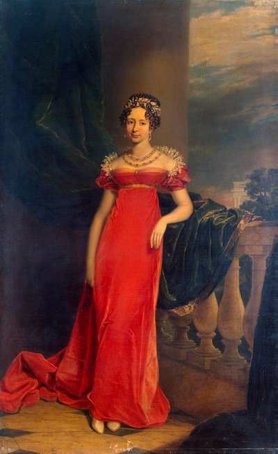 रूस की ग्रैंड डचेस मारिया पावलोवना का पोर्ट्रेट, 1786–1859, 1822। द्वारा जॉर्ज दाऊ
