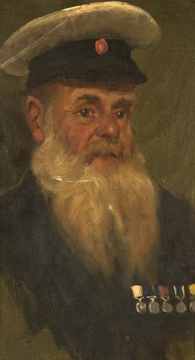 जे. विल्सन का पोर्ट्रेट, RMA, c.1920 (पैनल पर तेल) द्वारा जॉर्ज एडमंड बटलर