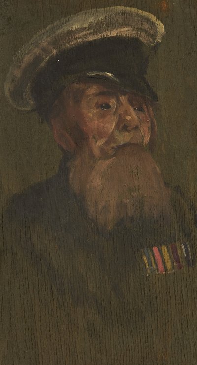 W. शॉर्ट का पोर्ट्रेट, RMLI, c. 1920 (पैनल पर तेल) द्वारा जॉर्ज एडमंड बटलर