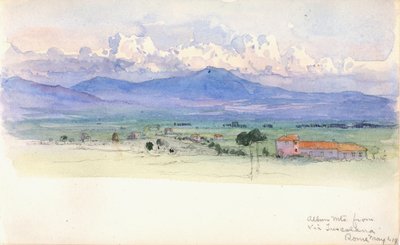 टस्कोलाना, रोम, 1900 से अल्बान पर्वत। द्वारा जॉर्ज एल्बर्ट बूर