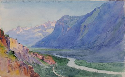 द रोन फ्रॉम द पाथ टू सलवरी स्विट्ज़रलैंड, 1898। द्वारा जॉर्ज एल्बर्ट बूर