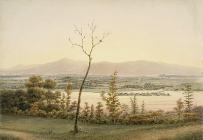 ईस्टर्न बैंक ऑफ हडसन, न्यूयॉर्क, 1840 (वॉटरकलर, ग्रेफाइट, चयनात्मक ग्लेज़िंग, गॉचे, और ईस्ट स्क्रैचिंग, गॉच, और पेपर के लिए खरोंच से छूना द्वारा George Harvey