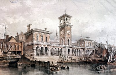 बिलिंग्सगेट घाट और बाजार, लंदन, 1851 द्वारा जॉर्ज हॉकिन्स
