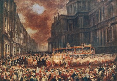 1837 में सिटी ऑफ़ लंदन की रानी विक्टोरिया की पहली राजकीय यात्रा द्वारा जॉर्ज हैटर