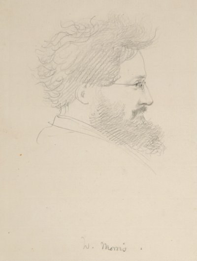 विलियम मॉरिस का चित्रण, c.1875 द्वारा जॉर्ज हावर्ड