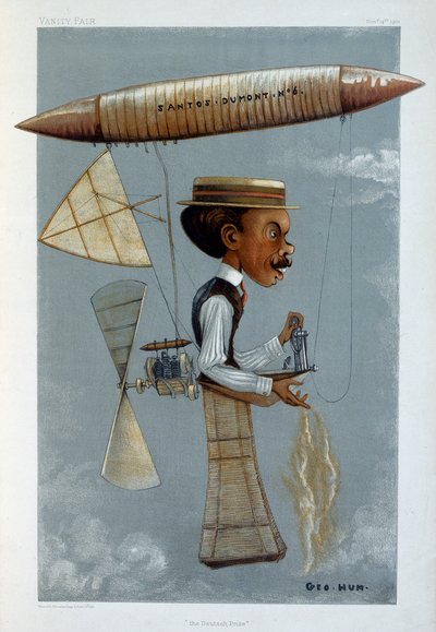 अल्बर्टो सैंटोस-ड्यूमॉन्ट और उनकी हवाई यात्रा, 1901 द्वारा जॉर्ज हम