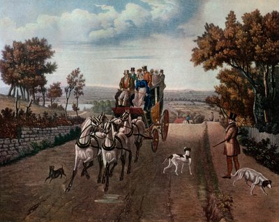 स्टेज-कोच, 1827 1927। द्वारा जॉर्ज हंट