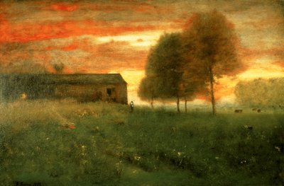 सनसेट, मोंटक्लेयर, 1892 द्वारा George Inness