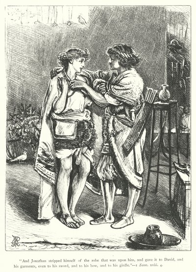 डेविड और जोनाथन (उत्कीर्णन) द्वारा George John Pinwell