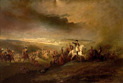 18 जून 1815 को c.1816 पर नेपोलियन ने वाटरलू के क्षेत्र को छोड़ दिया द्वारा जॉर्ज जोन्स