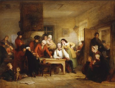 चेल्सी अस्पताल में धूम्रपान घर: 1834 के कोरुना की लड़ाई का वर्णन पेंशनर्स द्वारा जॉर्ज जोन्स