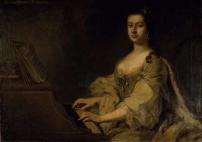 लेडी चार्लोट बॉयल का पोर्ट्रेट, c.1748 (कैनवास पर तेल) द्वारा जॉर्ज नेप्टन