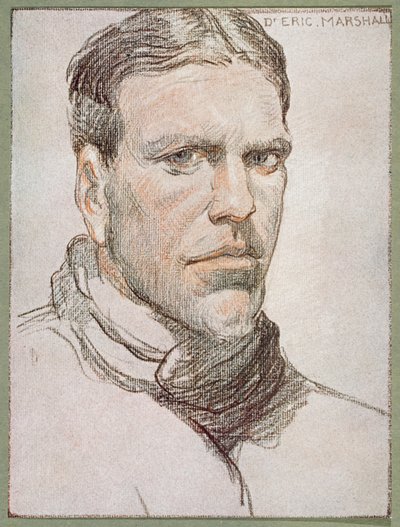 सर अर्नेस्ट शेकलटन (1874-1922) c.1909 द्वारा &39;द हार्ट ऑफ़ द अंटार्कटिक&39; से डॉ। एरिक मार्शल (1879-1963) का चित्र द्वारा जॉर्ज मार्स्टन