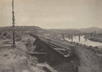 इटावा ब्रिज, 1860 के दशक की सुरक्षा। द्वारा जॉर्ज एन। बरनार्ड