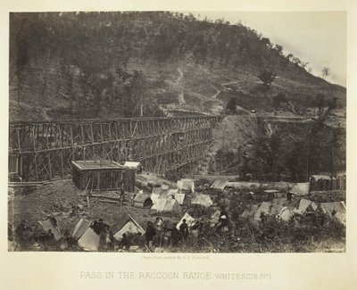 रेकून रेंज में दर्रा, व्हाइटसाइड नंबर 1, 1864। द्वारा जॉर्ज एन। बरनार्ड