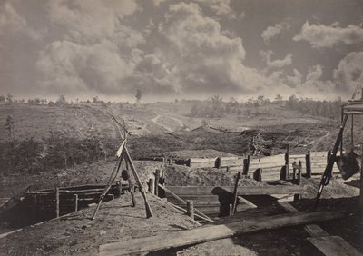 रिबेल वर्क्स इन फ्रंट ऑफ अटलांटा, जॉर्जिया नंबर 5, 1860। द्वारा जॉर्ज एन। बरनार्ड