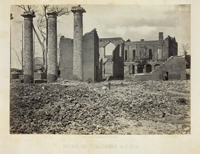 रूइन्स इन कोलंबिया, एससी, नंबर 2, 1865। द्वारा जॉर्ज एन। बरनार्ड