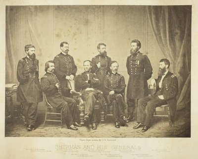 शर्मन और उनके जनरल, 1865। द्वारा जॉर्ज एन। बरनार्ड