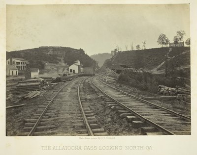 अल्लाटून दर्रा, उत्तर की ओर देख रहा है, जीए, 1866। द्वारा जॉर्ज एन। बरनार्ड