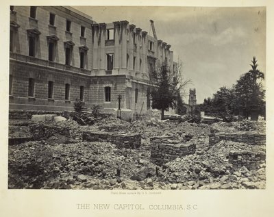 द न्यू कैपिटल, कोलंबिया, एससी, 1865। द्वारा जॉर्ज एन। बरनार्ड