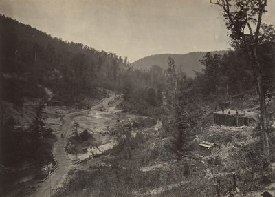 व्हाइटसाइड घाटी पुल के नीचे, 1860 के दशक। द्वारा जॉर्ज एन। बरनार्ड
