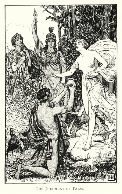 ओडिसी: पेरिस का निर्णय (उत्कीर्णन) द्वारा George Percy Jacomb Hood