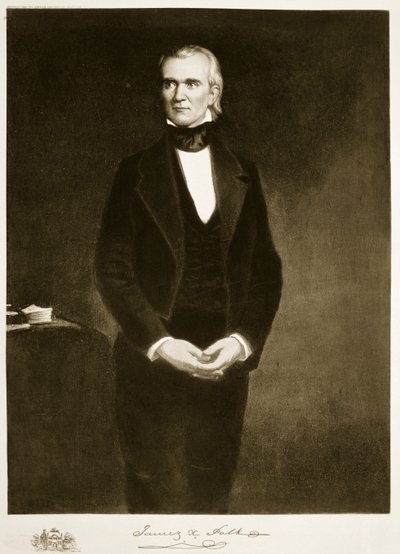 जेम्स के। पोल्क (1795-1849), संयुक्त राज्य अमेरिका के 11 वें राष्ट्रपति, पब। 1901 (फोटोग्राव्योर) द्वारा जॉर्ज पीटर अलेक्जेंडर हीली