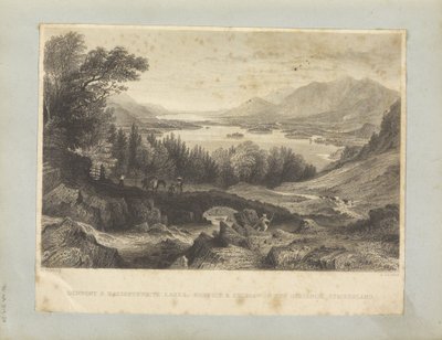 Derwent & Bassenthwaite Lakes, - केसविक एंड स्किडॉव इन डिस्टेंस, कंबरलैंड। द्वारा जॉर्ज पिकरिंग