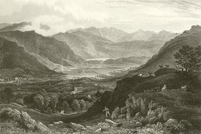 Rydal Park, Westmorland से Rydal Water और Grassmere द्वारा जॉर्ज पिकरिंग